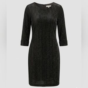 NWT Julia Jordan Black Sparkle Midi Dress